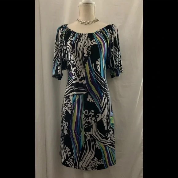 Women’s AB Studio Knee Length Dress Medium Little Black Dress - Picture 10 of 10